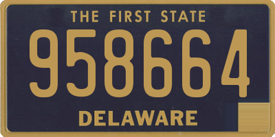 DE license plate 958664