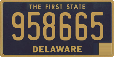 DE license plate 958665