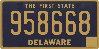DE license plate 958668