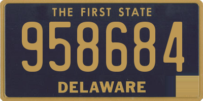 DE license plate 958684