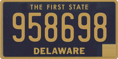 DE license plate 958698