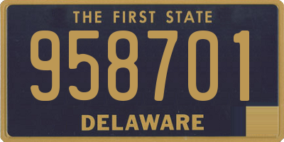 DE license plate 958701