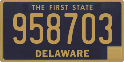 DE license plate 958703