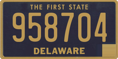 DE license plate 958704