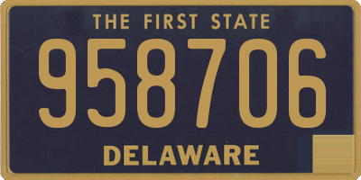 DE license plate 958706