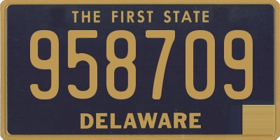 DE license plate 958709