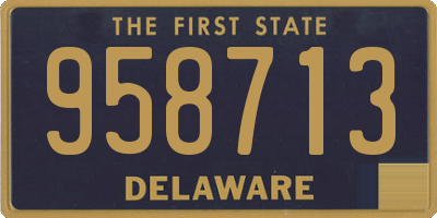 DE license plate 958713