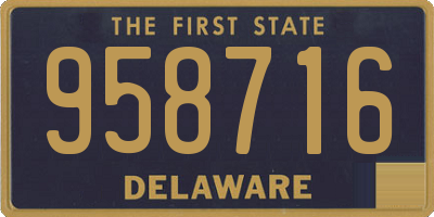 DE license plate 958716