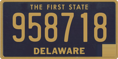 DE license plate 958718
