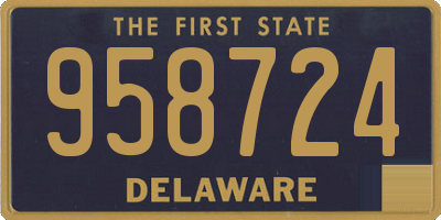 DE license plate 958724