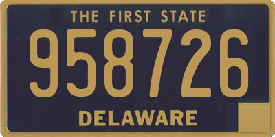 DE license plate 958726