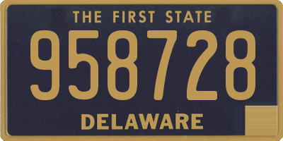 DE license plate 958728