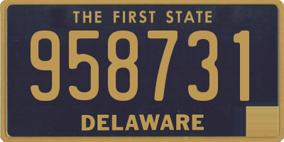DE license plate 958731