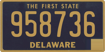 DE license plate 958736