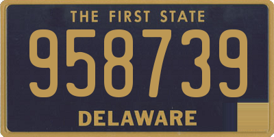 DE license plate 958739