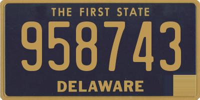DE license plate 958743