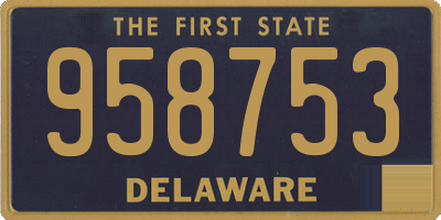 DE license plate 958753