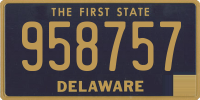 DE license plate 958757