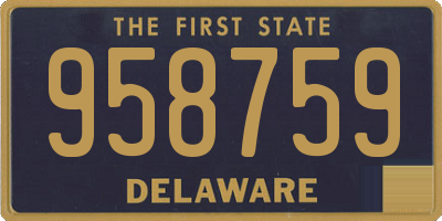 DE license plate 958759