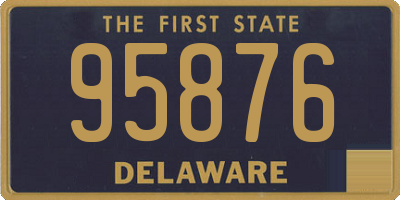 DE license plate 95876