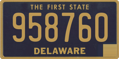 DE license plate 958760