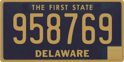 DE license plate 958769