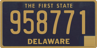 DE license plate 958771