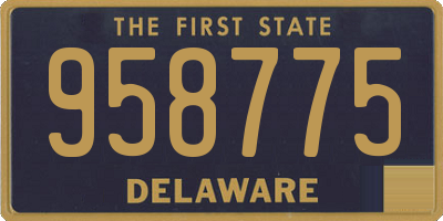 DE license plate 958775