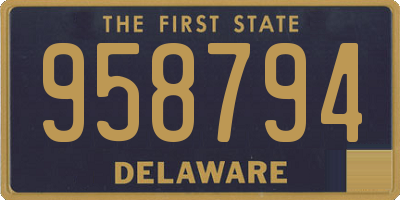 DE license plate 958794