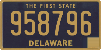 DE license plate 958796