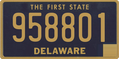 DE license plate 958801