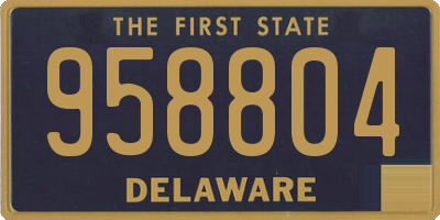 DE license plate 958804