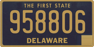 DE license plate 958806