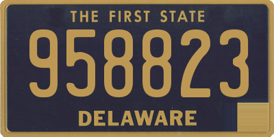 DE license plate 958823
