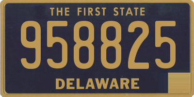 DE license plate 958825
