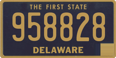 DE license plate 958828