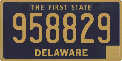 DE license plate 958829