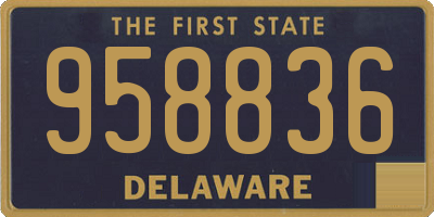 DE license plate 958836