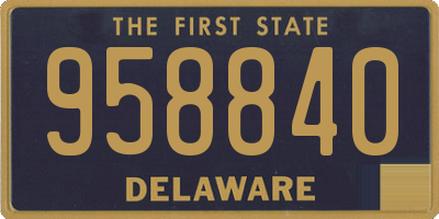 DE license plate 958840