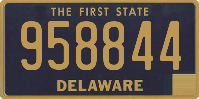 DE license plate 958844