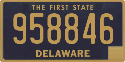 DE license plate 958846