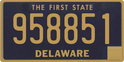 DE license plate 958851