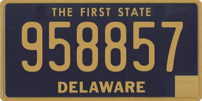 DE license plate 958857