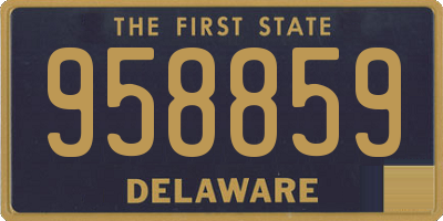 DE license plate 958859