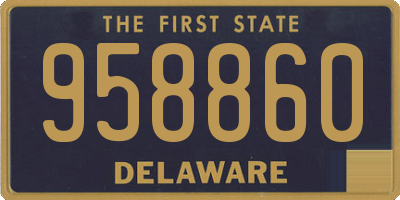 DE license plate 958860