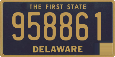 DE license plate 958861