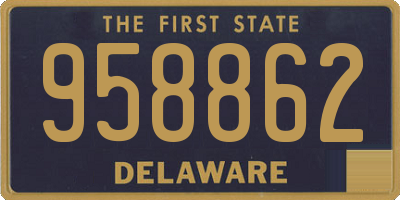 DE license plate 958862
