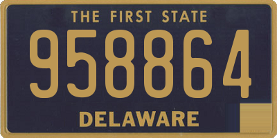 DE license plate 958864