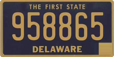DE license plate 958865
