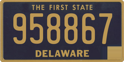 DE license plate 958867
